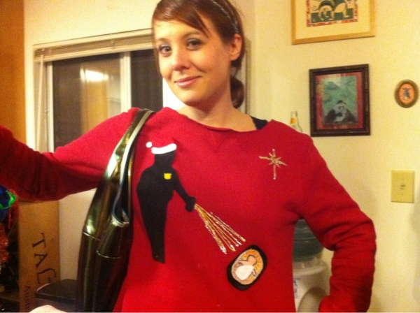 Casual Pepper Spray Cop Christmas Sweater